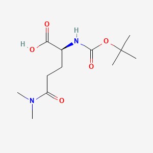 Chemical structure of N2-[(1,1-Dimethylethoxy)carbonyl]-N,N-dimethyl-L-glutamine