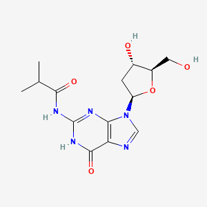 Chemical structure of N2-Isobutyryl-2'-deoxyguanosine