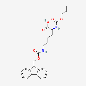 Chemical structure of Alloc-Lys(Fmoc)-OH