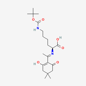 Chemical structure of Dde-L-lys(boc)-OH