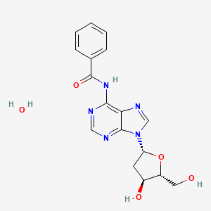 Chemical structure of N6-Benzoyl-2'-deoxyadenosine hydrate