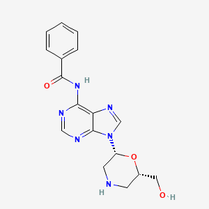 Chemical structure of N6-Benzoyl-7'-OH-morpholino adenine