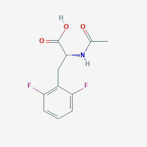Chemical structure of N-Acetyl-3-(2,6-difluorophenyl)-D-alanine