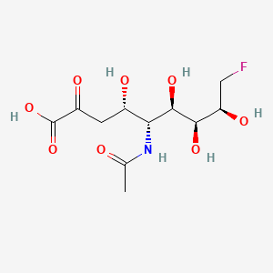 Chemical structure of N-acetyl-9-deoxy-9-fluoroneuraminic acid