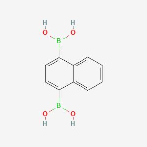 Chemical structure of Naphthalene-1,4-diboronic acid