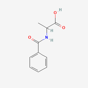 Chemical structure of N-Benzoyl-DL-alanine