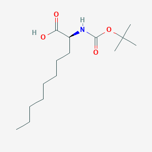 Chemical structure of N-Boc-2-Octyl-L-glycine