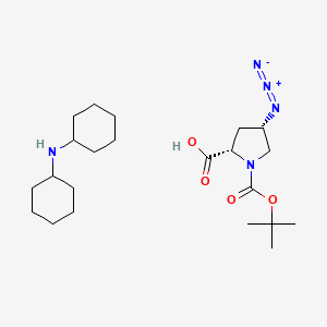 Chemical structure of N-Boc-cis-4-azido-L-proline (dicyclohexylammonium) salt