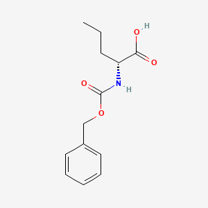 Chemical structure of N-Cbz-D-norvaline