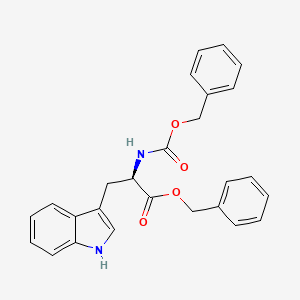 Chemical structure of N-Cbz-D-tryptophan Benzyl Ester