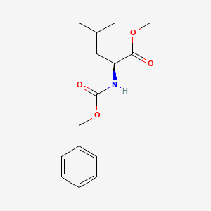 Chemical structure of N-Cbz-L-leucine methyl ester