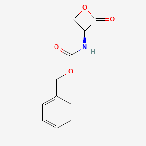 Chemical structure of N-Cbz-L-serine beta-lactone