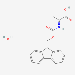 Chemical structure of N-Fmoc-L-alanine monohydrate
