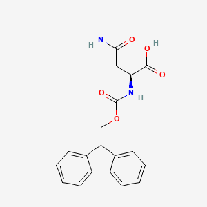 Chemical structure of N-Fmoc-N'-methyl-L-asparagine
