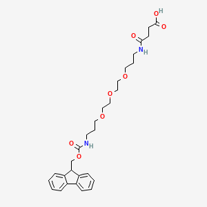 Chemical structure of N-Fmoc-N-succinyl-4,7,10-trioxa-1,13-tridecanediamine