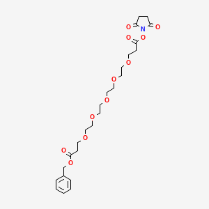 Chemical structure of NHS-PEG5-CO-OBzl