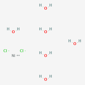 Chemical structure of Nickel chloride hexahydrate