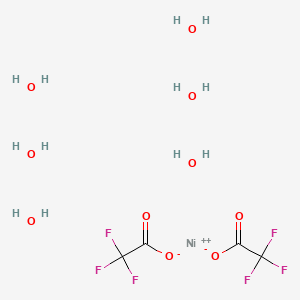 Chemical structure of Nickel(II) 2,2,2-trifluoroacetate hexahydrate