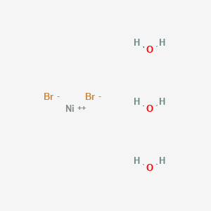 Chemical structure of Nickel(II) bromide trihydrate
