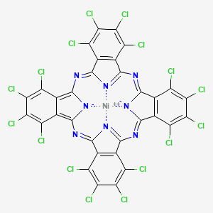 Chemical structure of Nickel(II) hexadecachlorophthalocyanine