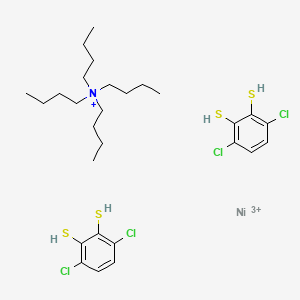 Chemical structure of Nickel(III) tetrabutylammonium 3,6-dichlorobenzene-1,2-bis(thiolate)