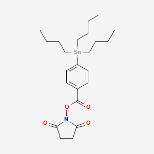 Chemical structure of N-Succinimidyl-4-(tributylstannyl)benzoate