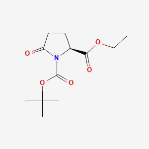 Chemical structure of N-tert-Butoxycarbonylpyroglutamic acid ethyl ester