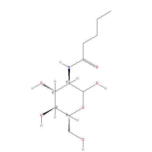 Chemical structure of N-Valeryl-D-glucosamine