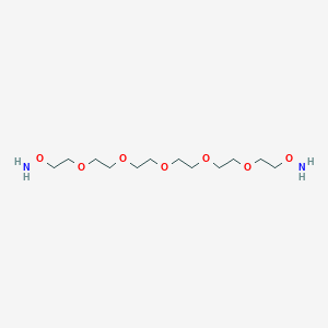 Chemical structure of Aminooxy-PEG5-Aminooxy