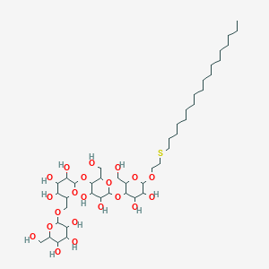 Chemical structure of Octadecylthioethyl 4-O-(4-O[6-O-a-D-glucopyranosyl-a-D-glucopyranosyl]-a-D-glucopyranosyl)-b-D-glucopyranoside