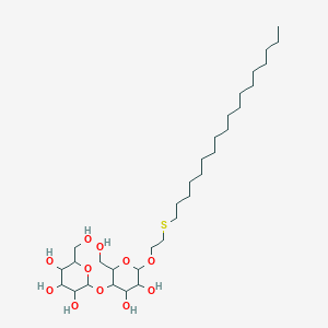 Chemical structure of Octadecylthioethyl 4-O-α-D-galactopyranosyl-β-D-galactopyranoside
