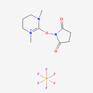 Chemical structure of O-Succinimidyl-1,3-dimethylpropyleneuronium hexafluorophosphate