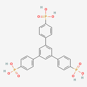 Chemical structure of [4-[3,5-Bis(4-phosphonophenyl)phenyl]phenyl]phosphonic acid