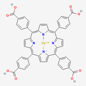 Chemical structure of PD(II) Meso-tetra(4-carboxyphenyl)porphine