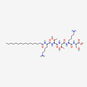 Chemical structure of Palmitoyl pentapeptide 4