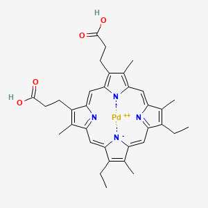 Chemical structure of Pd(II) Mesoporphyrin IX