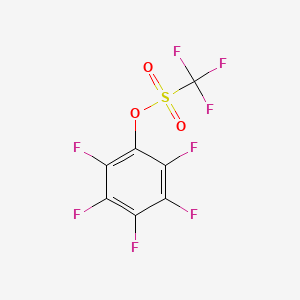 Chemical structure of Perfluorophenyl trifluoromethanesulfonate