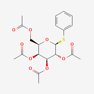 Chemical structure of Phenyl 2,3,4,6-Tetra-O-acetyl-1-thio-β-D-galactopyranoside