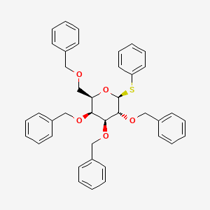 Chemical structure of Phenyl 2,3,4,6-Tetra-O-benzyl-1-thio-β-D-galactopyranoside