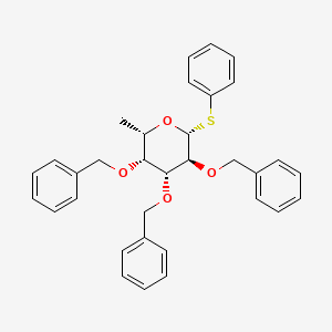Chemical structure of Phenyl 2,3,4-Tri-O-benzyl-1-thio-β-L-fucopyranoside