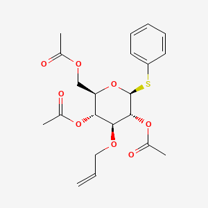 Chemical structure of Phenyl 2,4,6-Tri-O-acetyl-3-O-allyl-1-thio-β-D-glucopyranoside