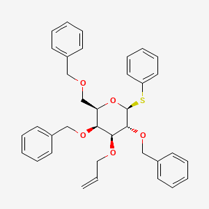 Chemical structure of Phenyl 3-O-Allyl-2,4,6-tri-O-benzyl-1-thio-β-D-galactopyranoside