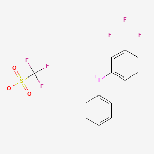 Chemical structure of Phenyl[3-(trifluoromethyl)phenyl]iodonium triflate