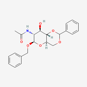 Chemical structure of Phenylmethyl 2-(acetylamino)-2-deoxy-4,6-O-(phenylmethylene)-β-D-glucopyranoside
