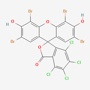Chemical structure of Phloxine B (free base)