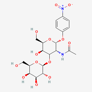 Chemical structure of p-Nitrophenyl galacto-N-bioside