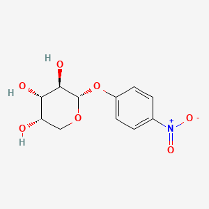 Chemical structure of p-Nitrophenyl α-L-arabinopyranoside
