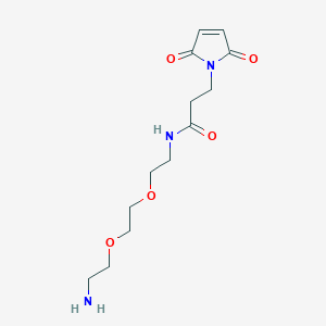 Chemical structure of Poly(oxy-1,2-ethanediyl), α-(2-aminoethyl)-ω-[2-[[3-(2,5-dihydro-2,5-dioxo-1H-pyrrol-1-yl)-1-oxopropyl]amino]ethoxy]-
