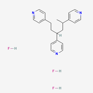 Chemical structure of Poly[4-vinylpyridinium poly(hydrogen fluoride)]