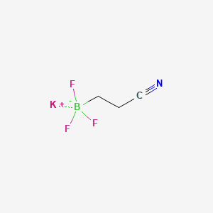Chemical structure of Potassium (2-cyanoethyl)trifluoroboranuide